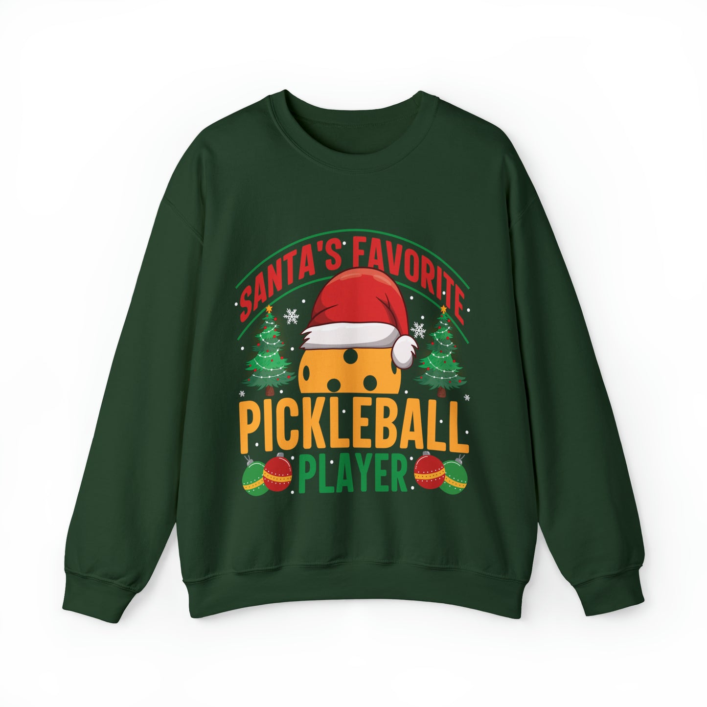 Santa's Favorite Pickleball Player Christmas Sweatshirt