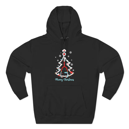 Merry Christmas Stethoscope Christmas Tree Medical Nurse Pullover Hoodie