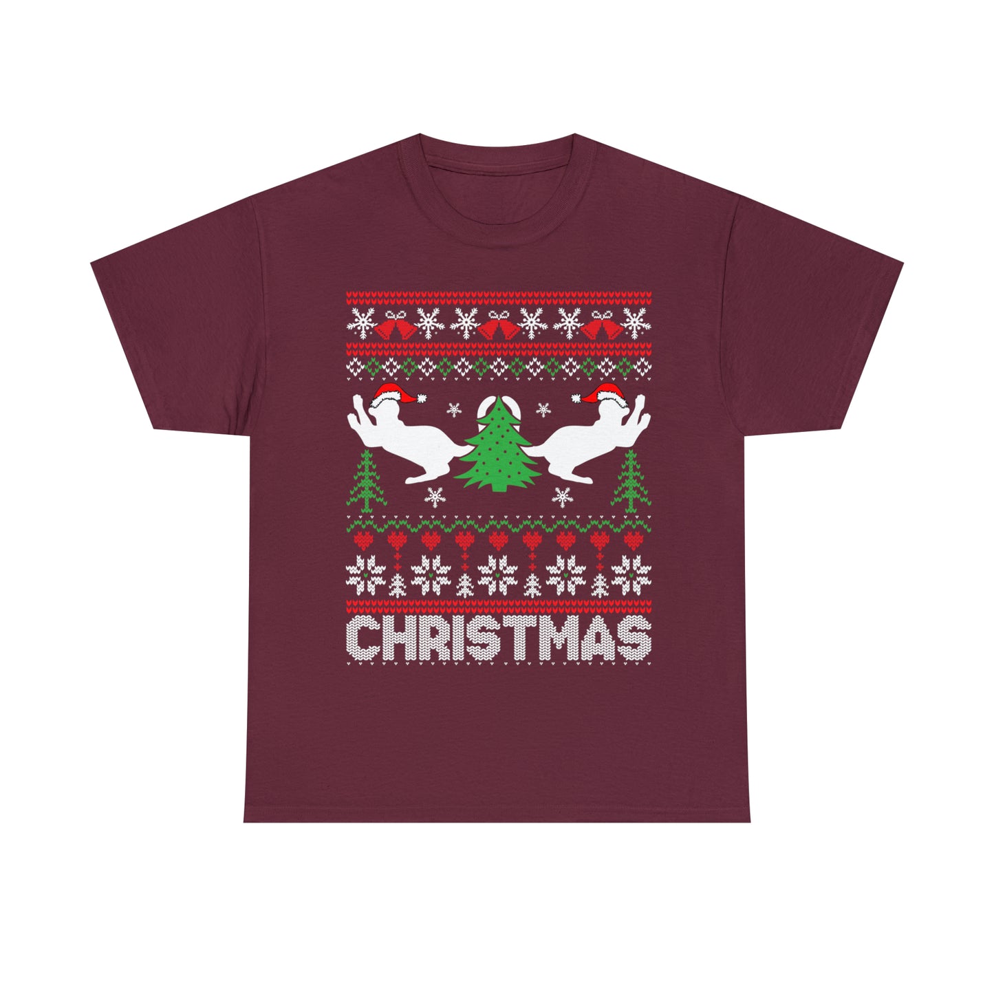 Christmas Cats Ugly Sweater Short Sleeve Tee