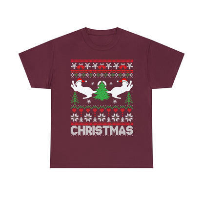 Christmas Cats Ugly Sweater Short Sleeve Tee