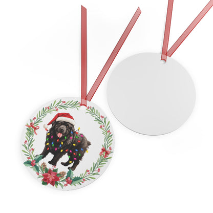 Newfoundland Dog in Lights Ornament