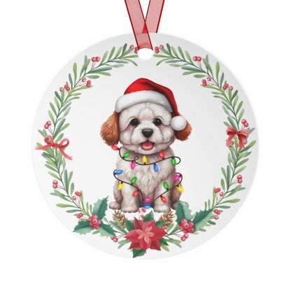 Bichon Frise Dog in Lights Ornament