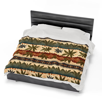 Marijuana Leaf with Stripes Blanket