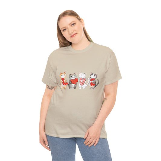 Love Cats Valentine Short Sleeve Tee