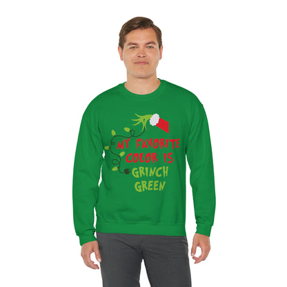 My Favorite Color is Grinch Green Christmas Sweatshirt