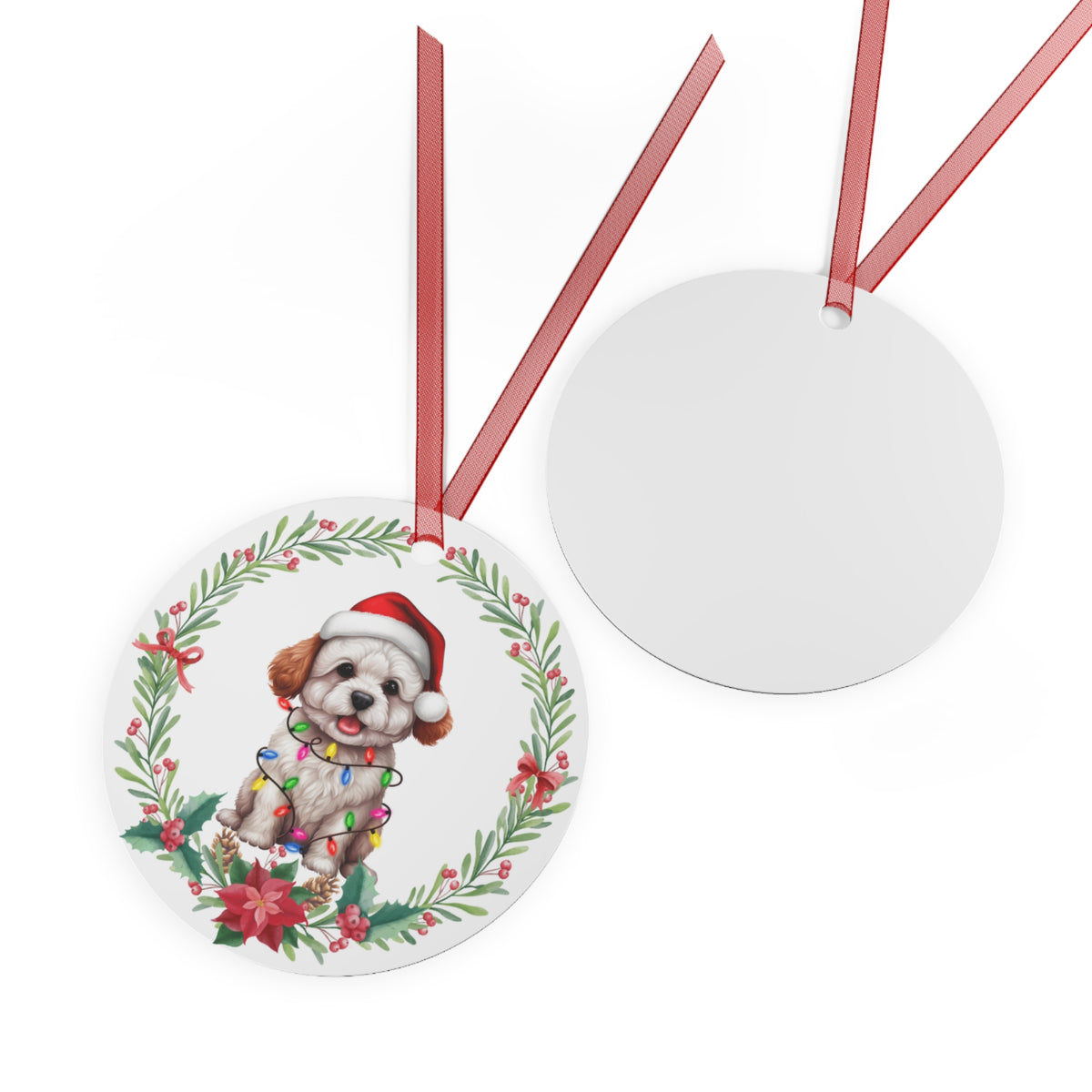 Bichon Frise Dog in Lights Ornament