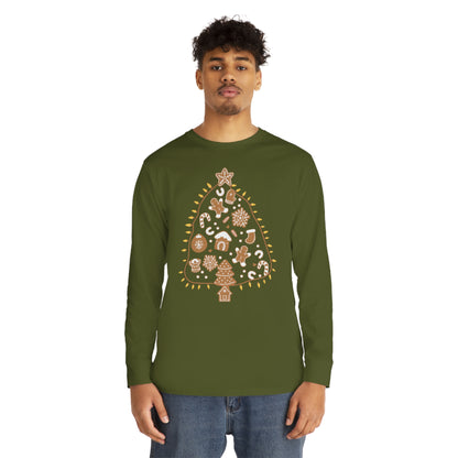 Gingerbread Cookie Christmas Tree Christmas Long Sleeve T-Shirt