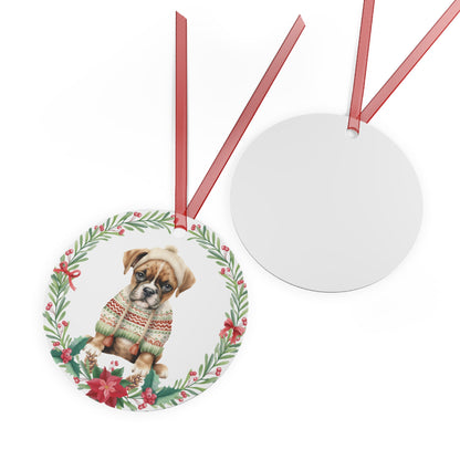 Boxer Dog in Sweater Ornament