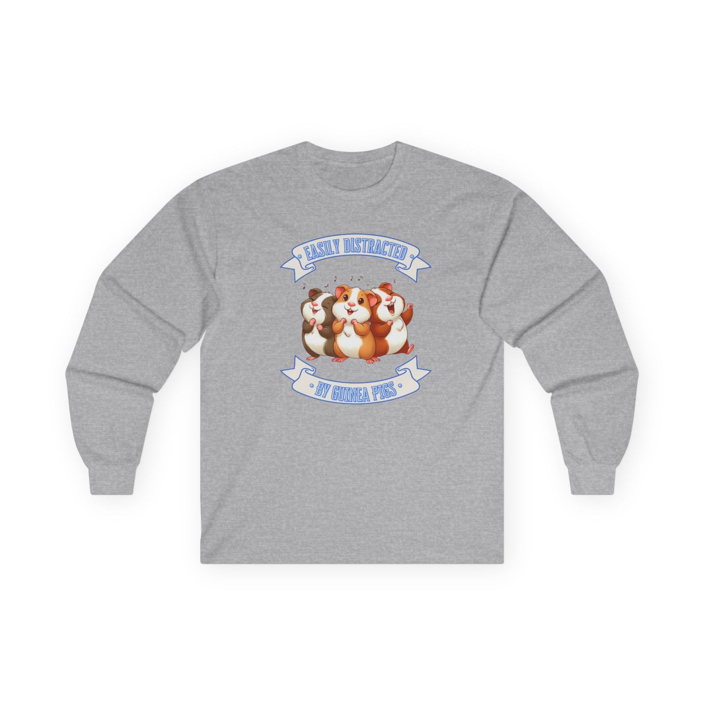 Easily Distracted By Guinea Pigs Long Sleeve T-Shirt