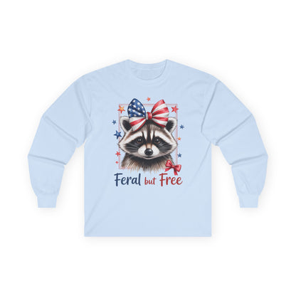 Feral But Free Raccoon Long Sleeve T-Shirt