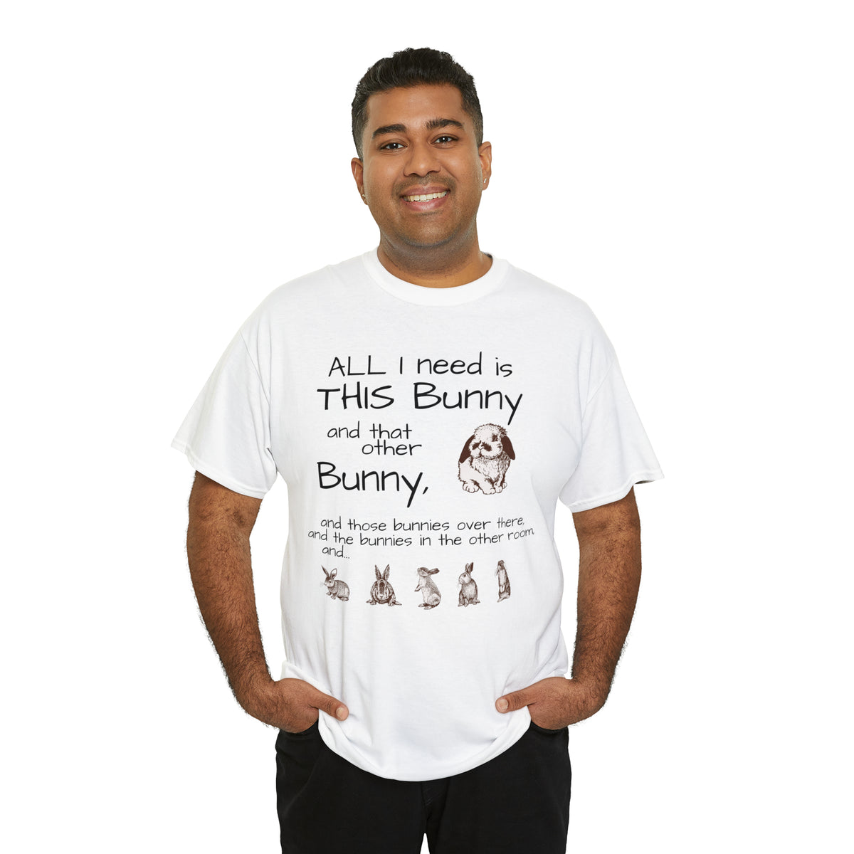 All The Bunnies Rabbit lover Unisex Heavy Cotton Tee