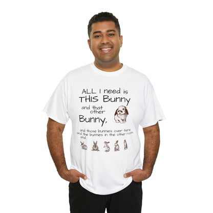 All The Bunnies Rabbit lover Unisex Heavy Cotton Tee