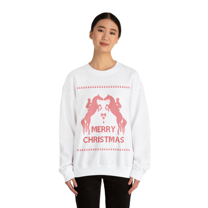 Merry Christmas Horseback Riding Christmas Ugly Sweater Sweatshirt