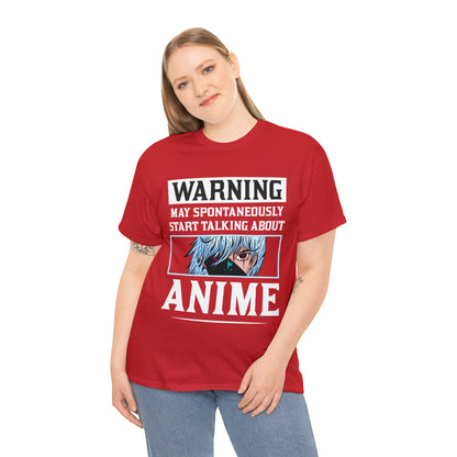 Warning May Spontaneously Start Talking About Anime Short Sleeve Tee