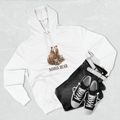 Mama Bear Grizzly Bear with Cubs Pullover Hoodie