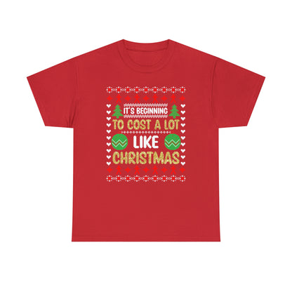 It's Beginning To Cost a Lot Like Christmas Ugly Sweater Short Sleeve Tee