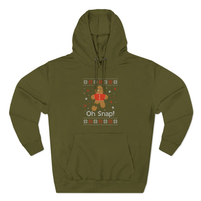 Oh Snap! Gingerbread Man Christmas Ugly Sweater Pullover Hoodie