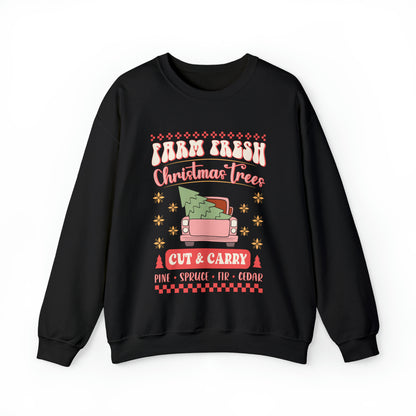 Farm Fresh Christmas Trees Cut And Carry Ugly Sweater  Sweatshirt
