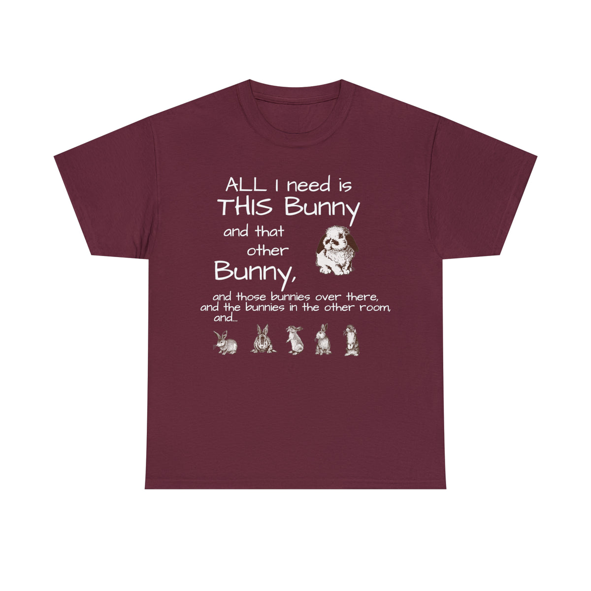 All The Bunnies Rabbit lover Unisex Heavy Cotton Tee