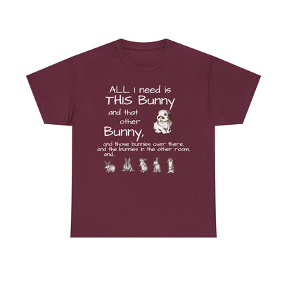 All The Bunnies Rabbit lover Unisex Heavy Cotton Tee