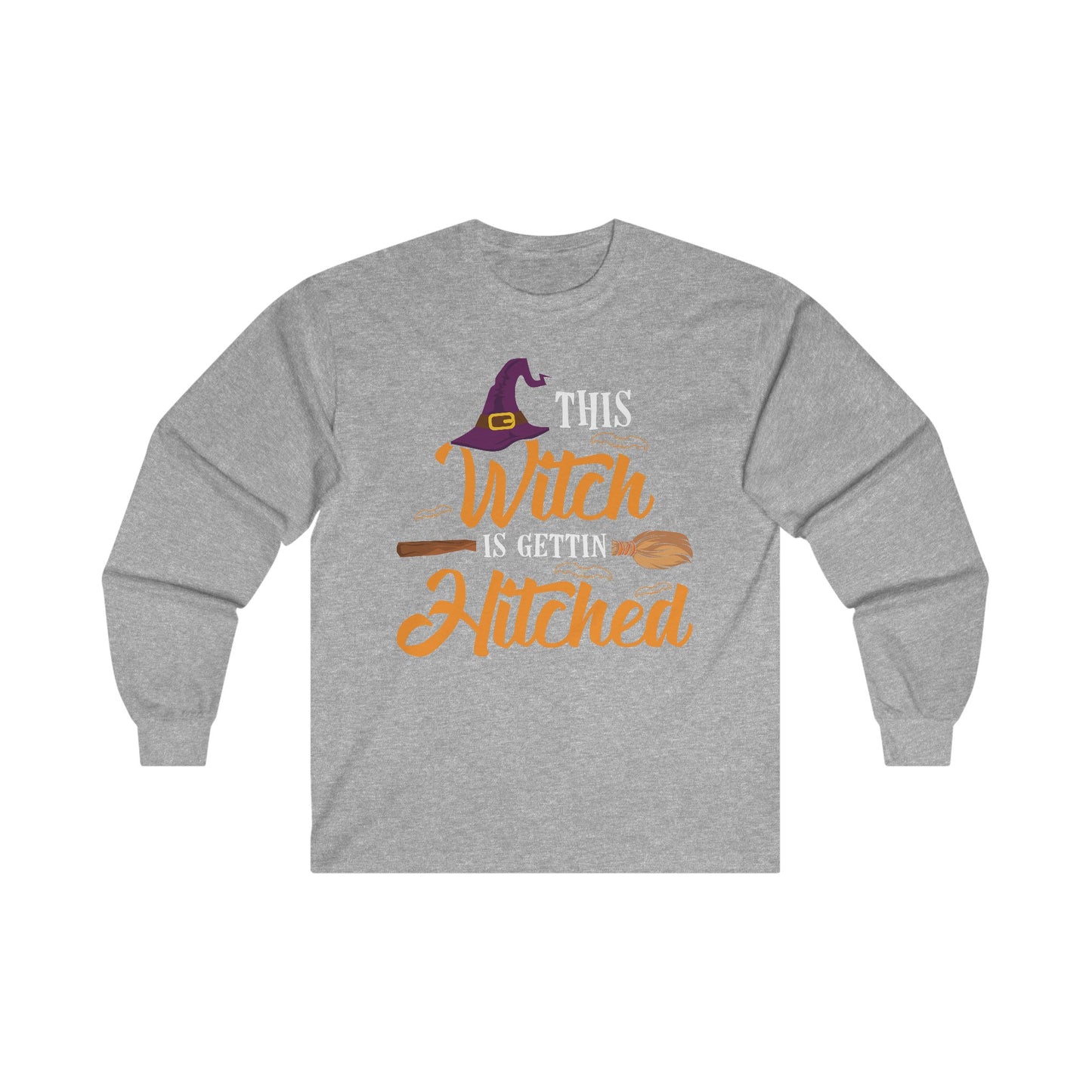 This Witch Is Getting Hitched Wedding Halloween Long Sleeve Tee