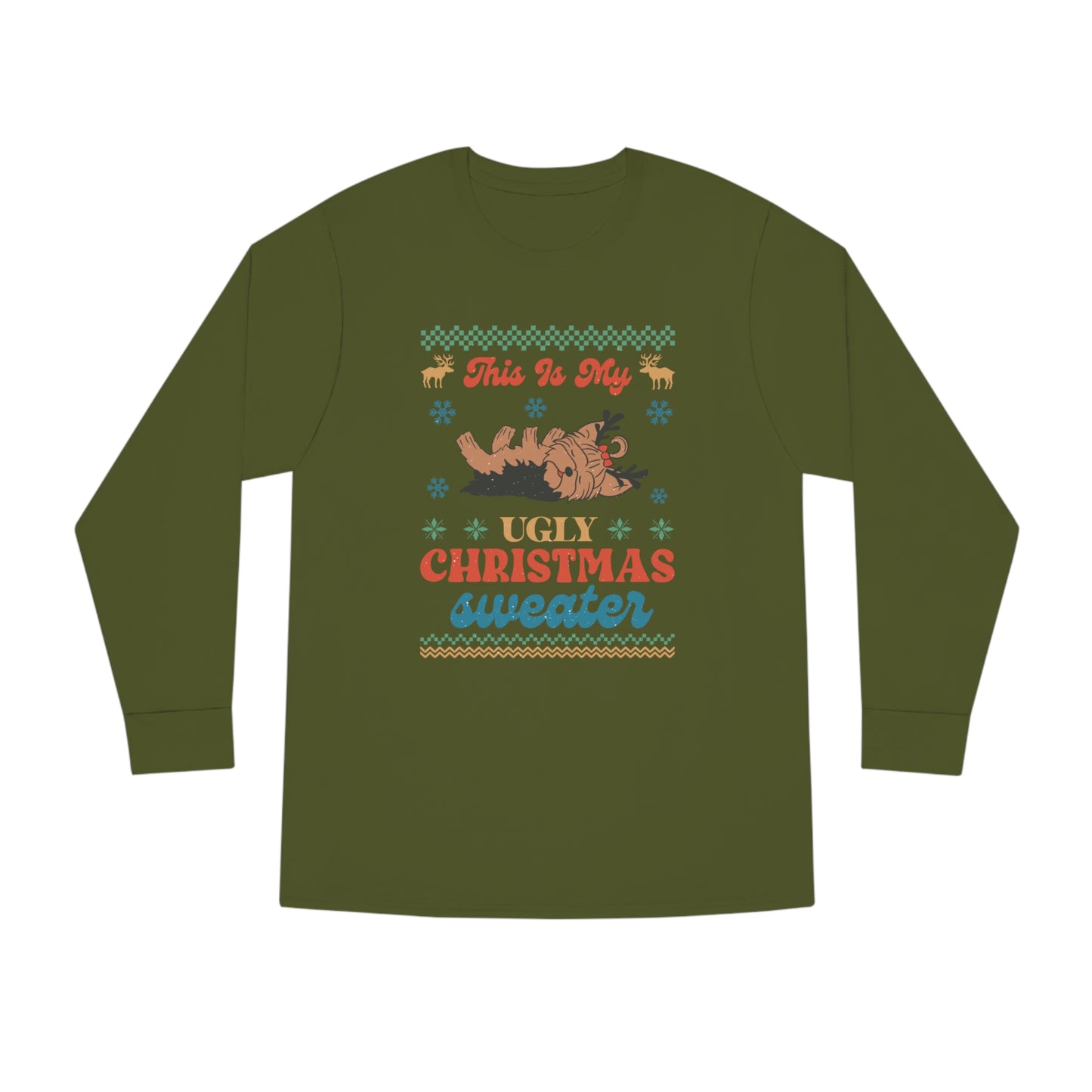Yorkshire Terrier Yorkie This is My Ugly Christmas Sweater Long Sleeve Tee