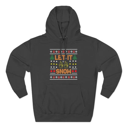 Let It Snow Snowmen Christmas Ugly Sweater Pullover Hoodie