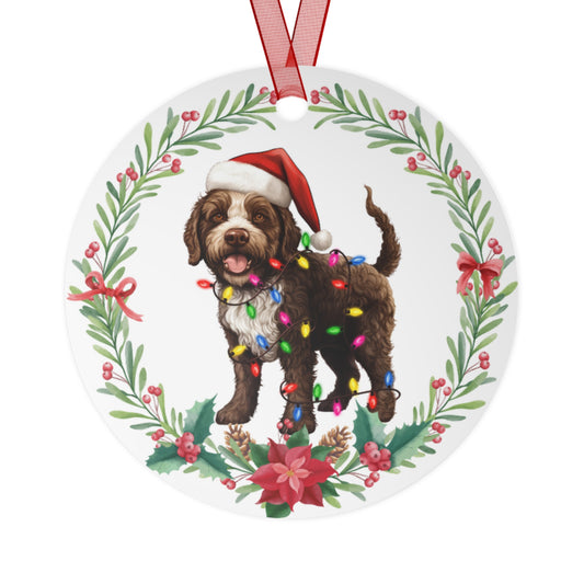 Lagotto Romagnolo Dog in Lights Ornament