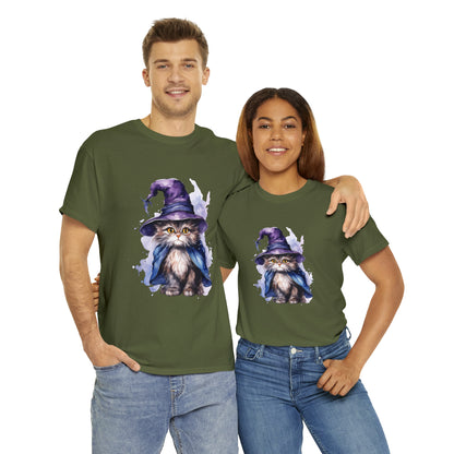 Witch Wizard Cat Halloween Short Sleeve Tee
