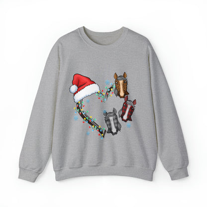 Horse Heart Wreath Christmas Sweatshirt