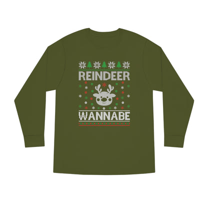 Reindeer Wannabe Christmas Ugly Sweater Long Sleeve T-shirt