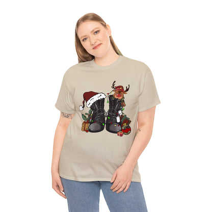 Military Boots Christmas Short Sleeve Tee