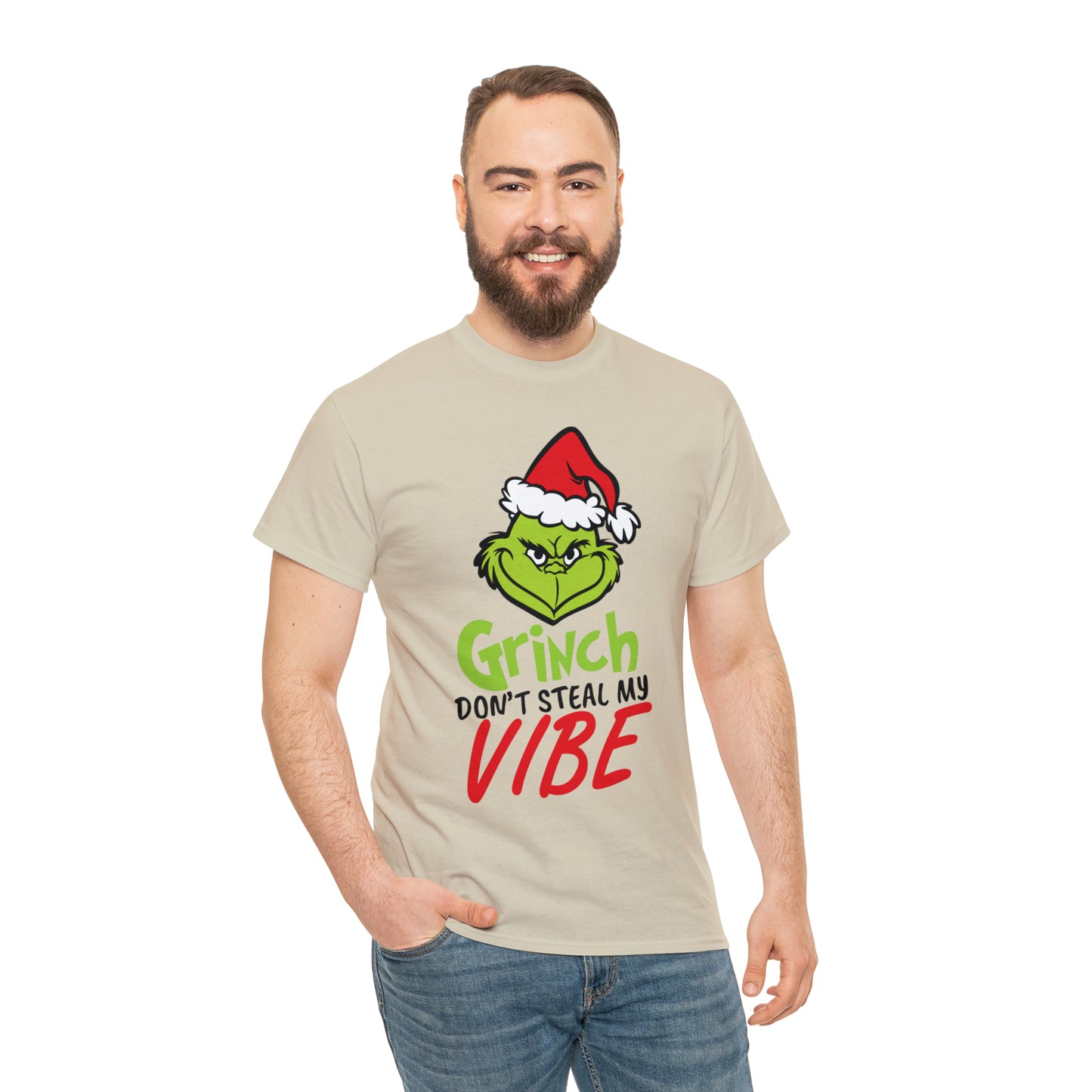 Grinch Don't Kill My Vibe Design 2 Christmas Short Sleeve Tee