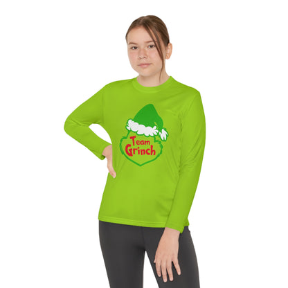 Team Grinch Christmas Youth Long Sleeve Tee