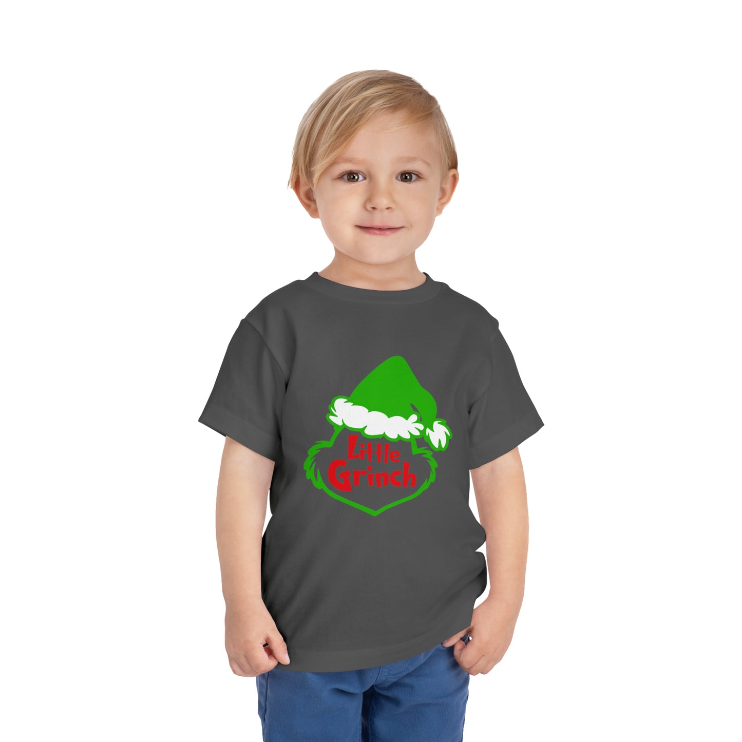 Little Grinch Christmas Toddler Short Sleeve Tee