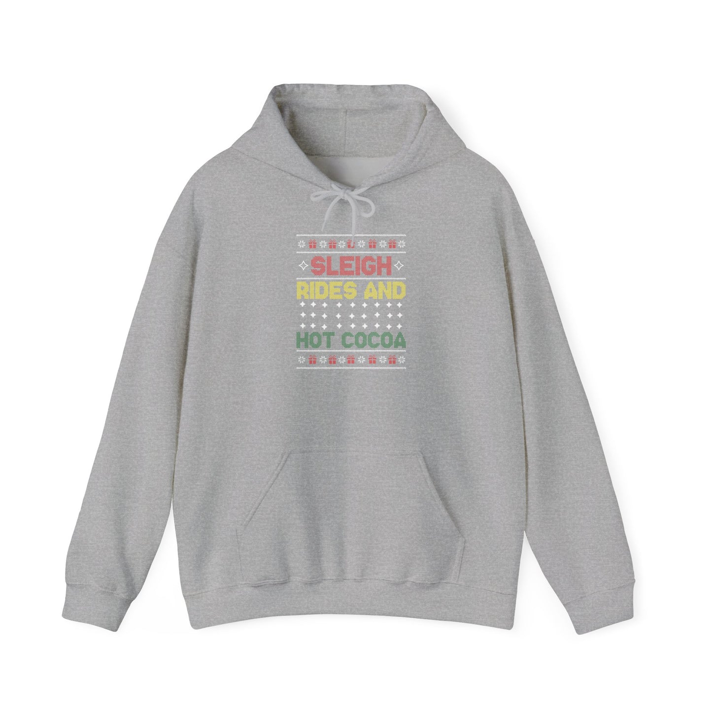 Sleigh Rides and Hot Cocoa Christmas Ugly Sweater Long Sleeve T-shirt