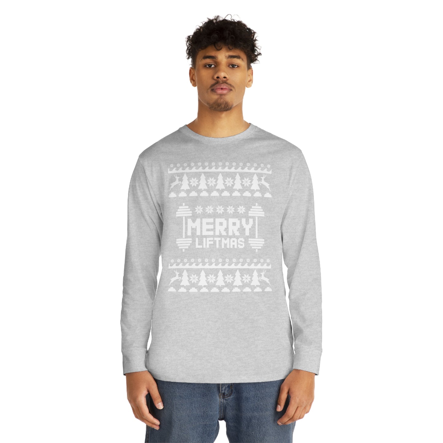 Merry Liftmas Christmas Ugly Sweater Long Sleeve Tee