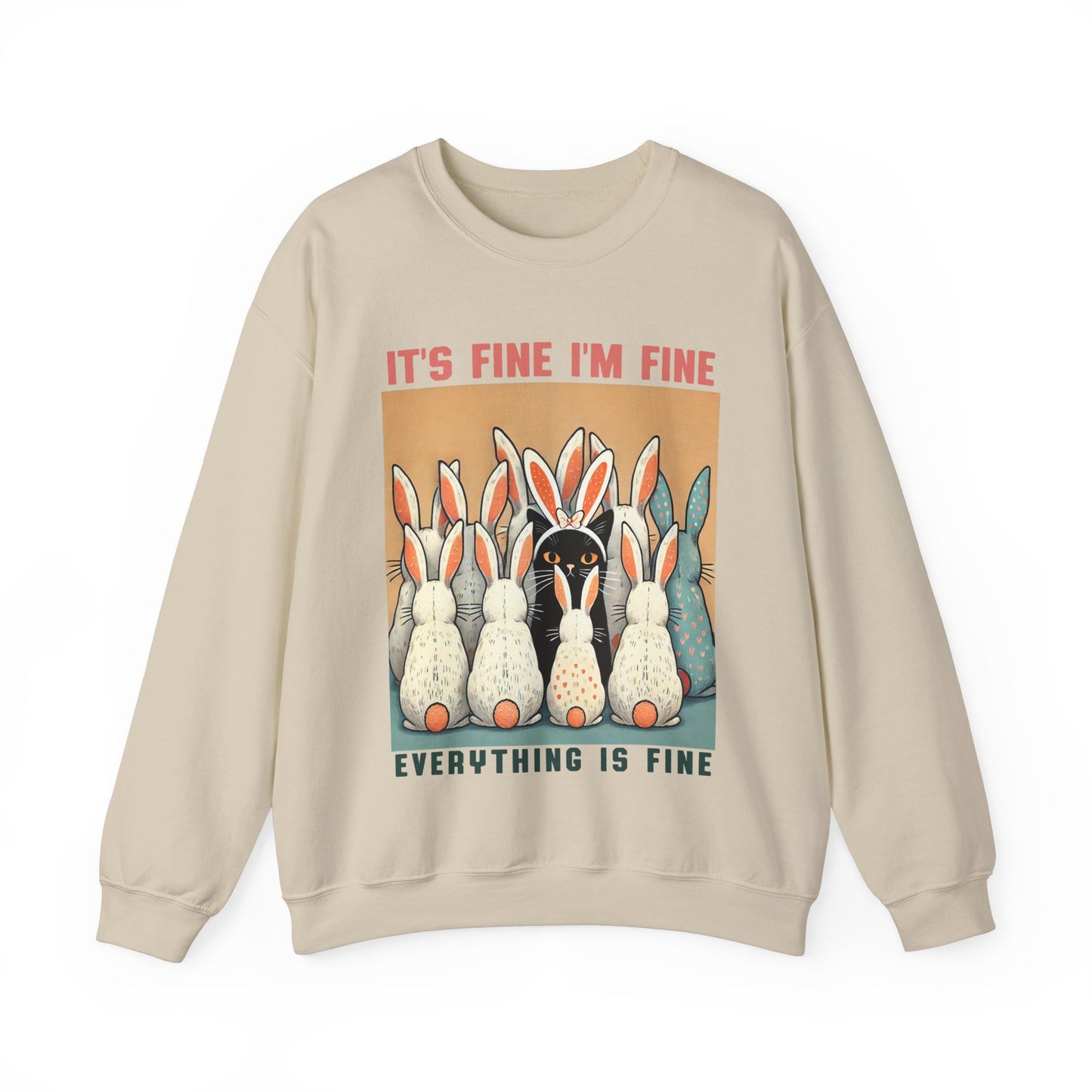 Easter Cat I'm Fine Sweatshirt