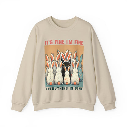 Easter Cat I'm Fine Sweatshirt