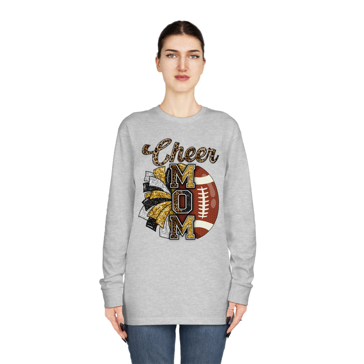 Football Cheer Mom Long Sleeve Tee