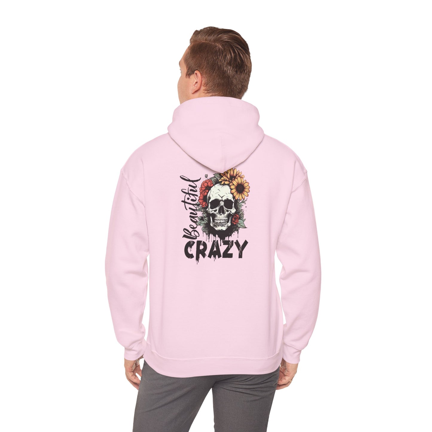 Beautiful Crazy Skull With Flowers Halloween Pullover Hoodie