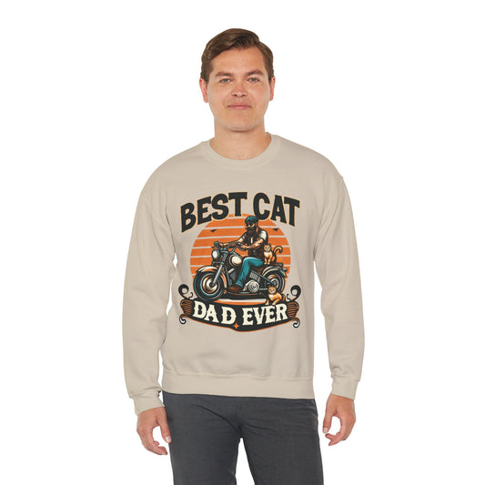 Best Motorcycle Cat Dad Ever Sweatshirt