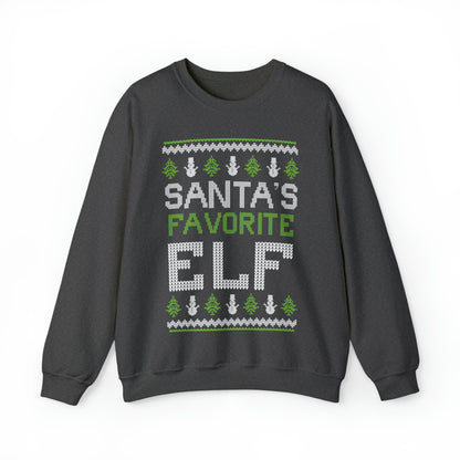 Santa's Favorite Elf Ugly Christmas Sweater Sweatshirt