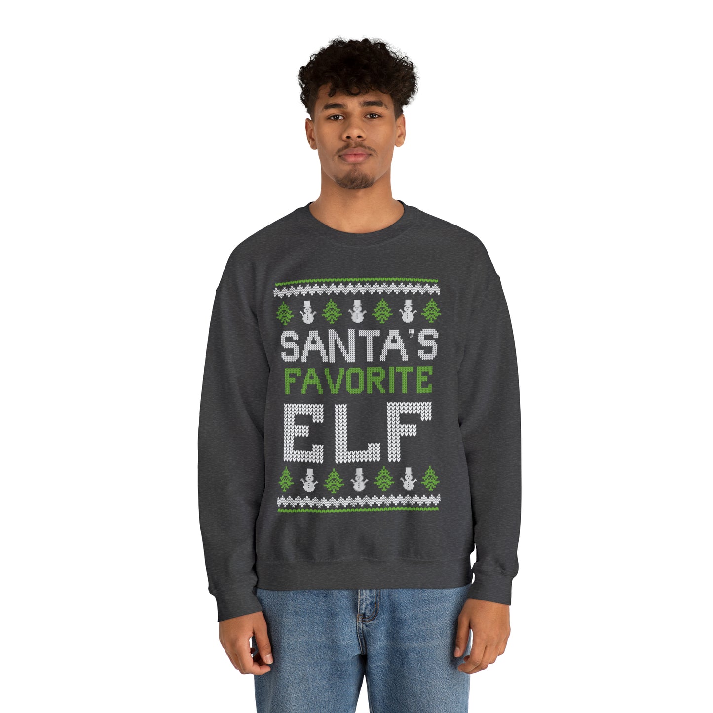 Santa's Favorite Elf Ugly Christmas Sweater Sweatshirt