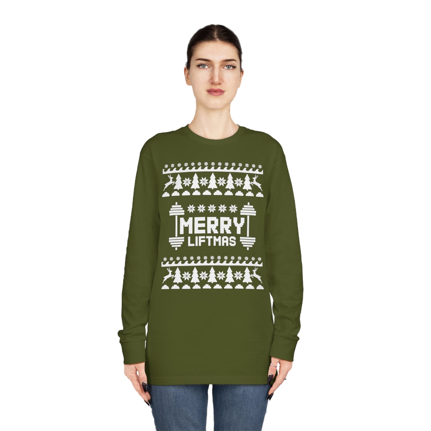 Merry Liftmas Christmas Ugly Sweater Long Sleeve Tee