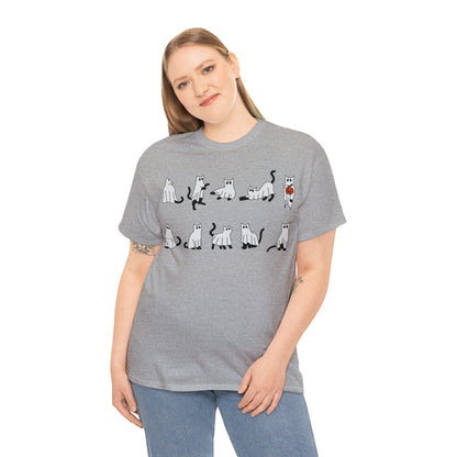 Ghost Cats Halloween Short Sleeve Tee