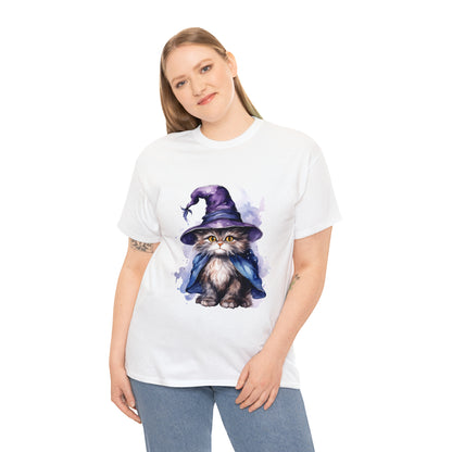 Witch Wizard Cat Halloween Short Sleeve Tee