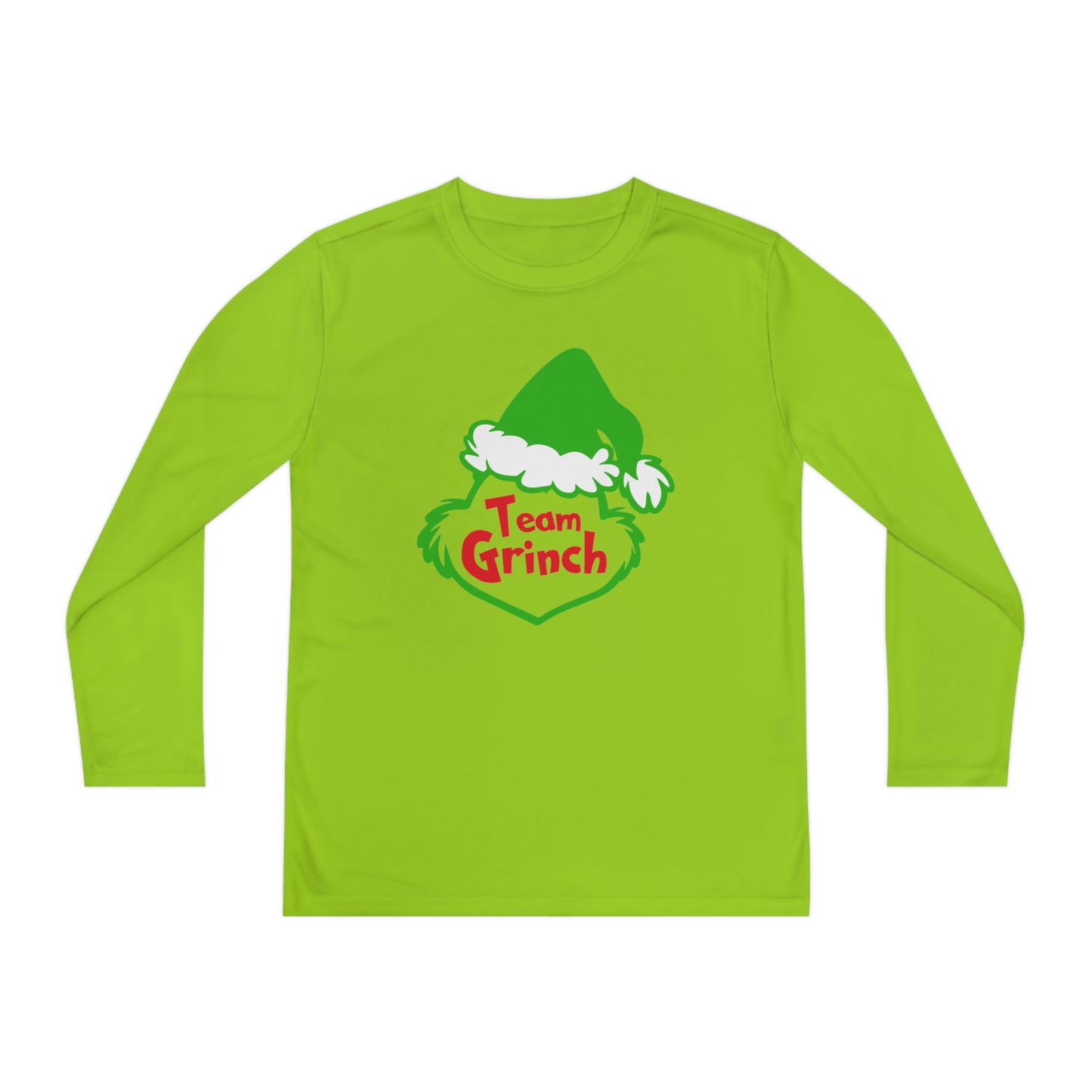 Team Grinch Christmas Youth Long Sleeve Tee