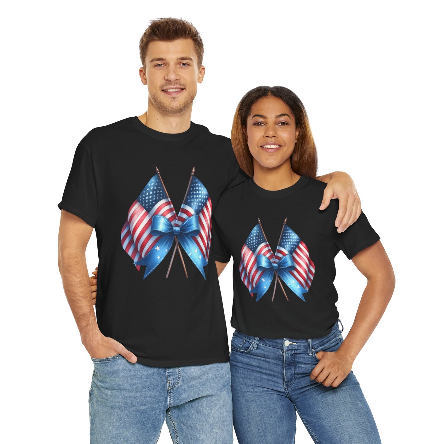 Coquette American Flags Short Sleeve Tshirt
