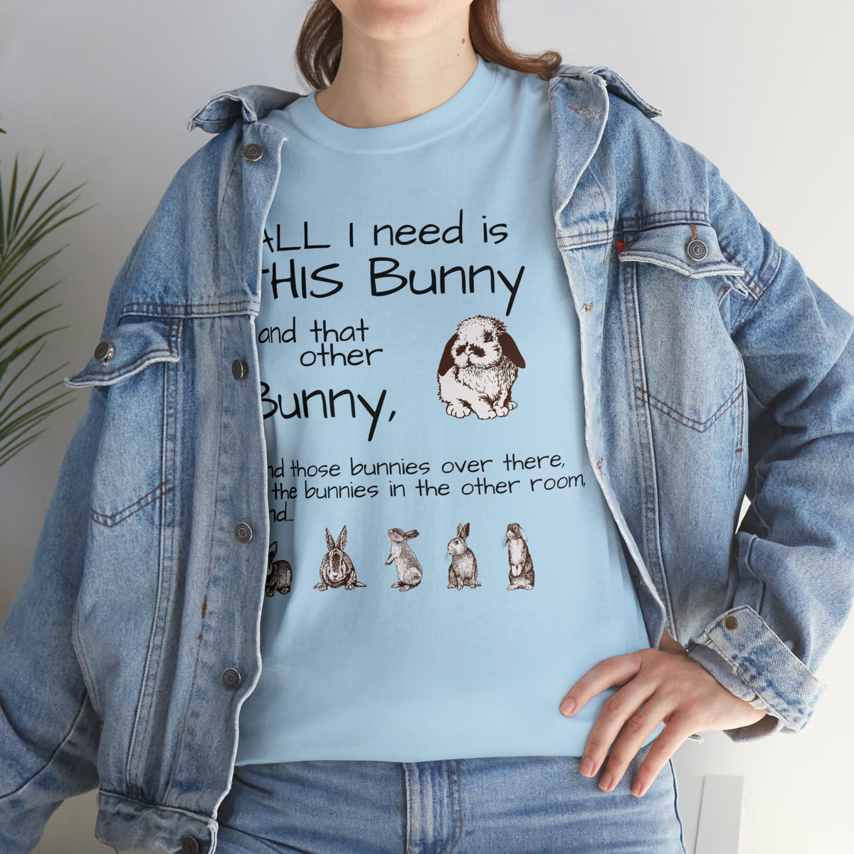 All The Bunnies Rabbit lover Unisex Heavy Cotton Tee